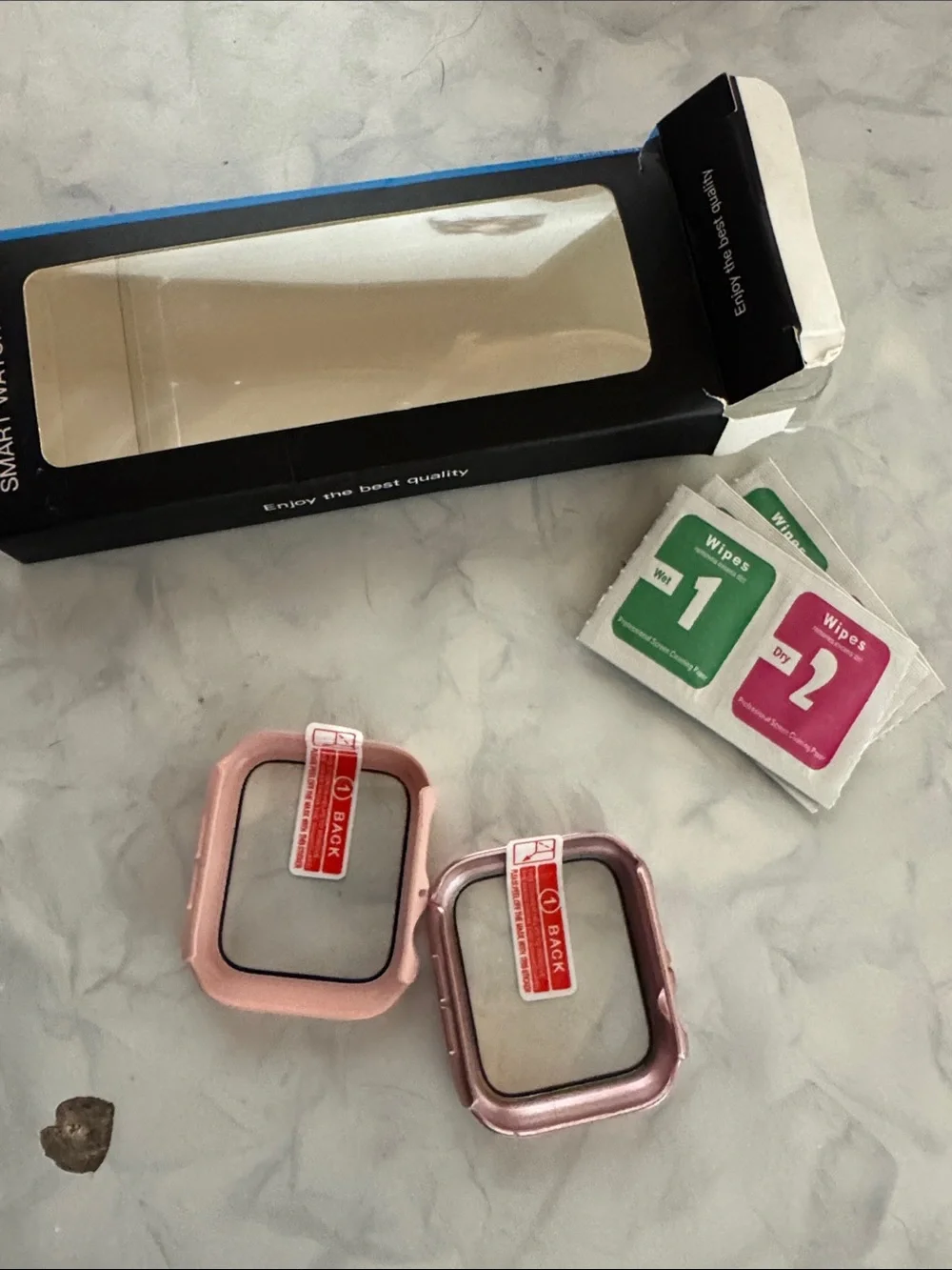 Rose Gold Smartwatch Screen Protector Lens Cover (2-Pack)